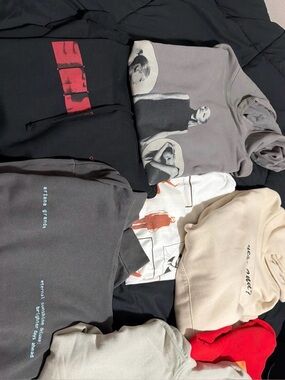 Ariana Grande Men's Graphic Hoodie Lot - Black, Gray, Cream, Red